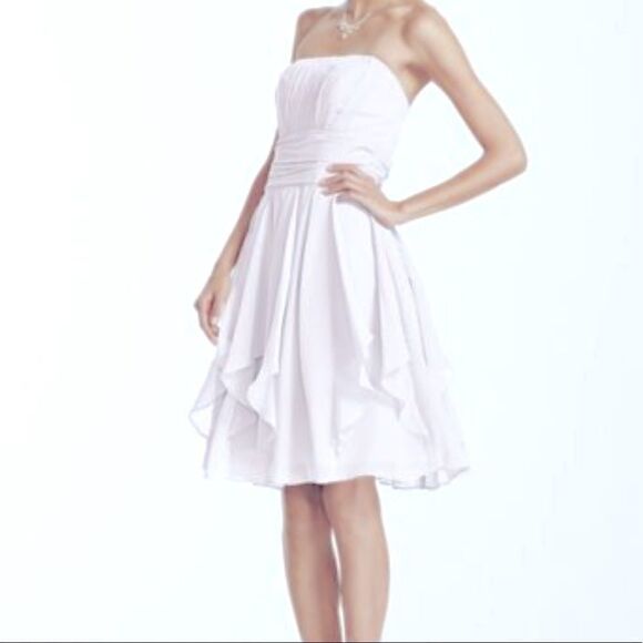 David’s Bridal Chiffon Dress with Layered Skirt Size 12 - Picture 2 of 13